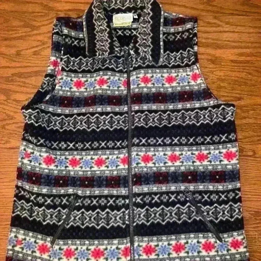 VINTAGE Cambridge Dry Goods Malden Mills Women’s MEDIUM Polar Fleece Sweater Blue - Image 2