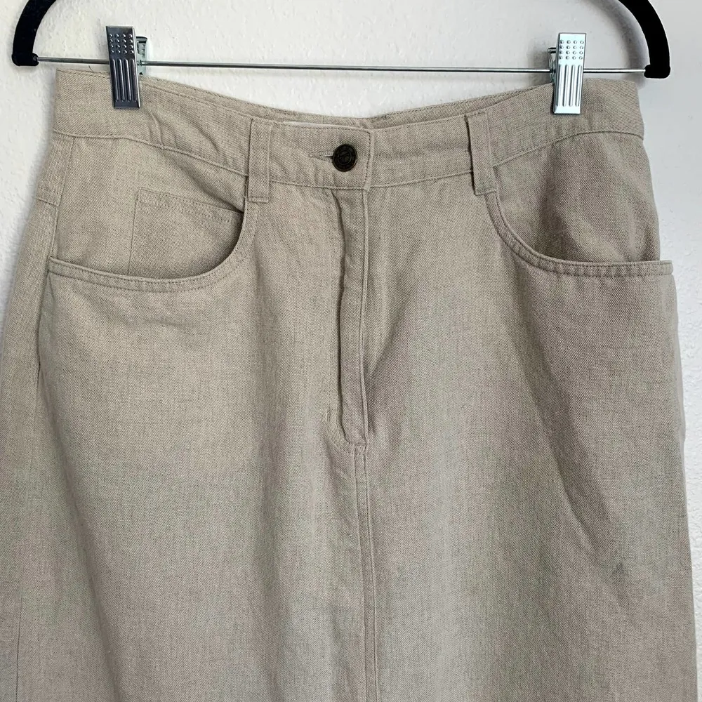 5/$25 Talbots Beige Knee Length Skirt - Image 5
