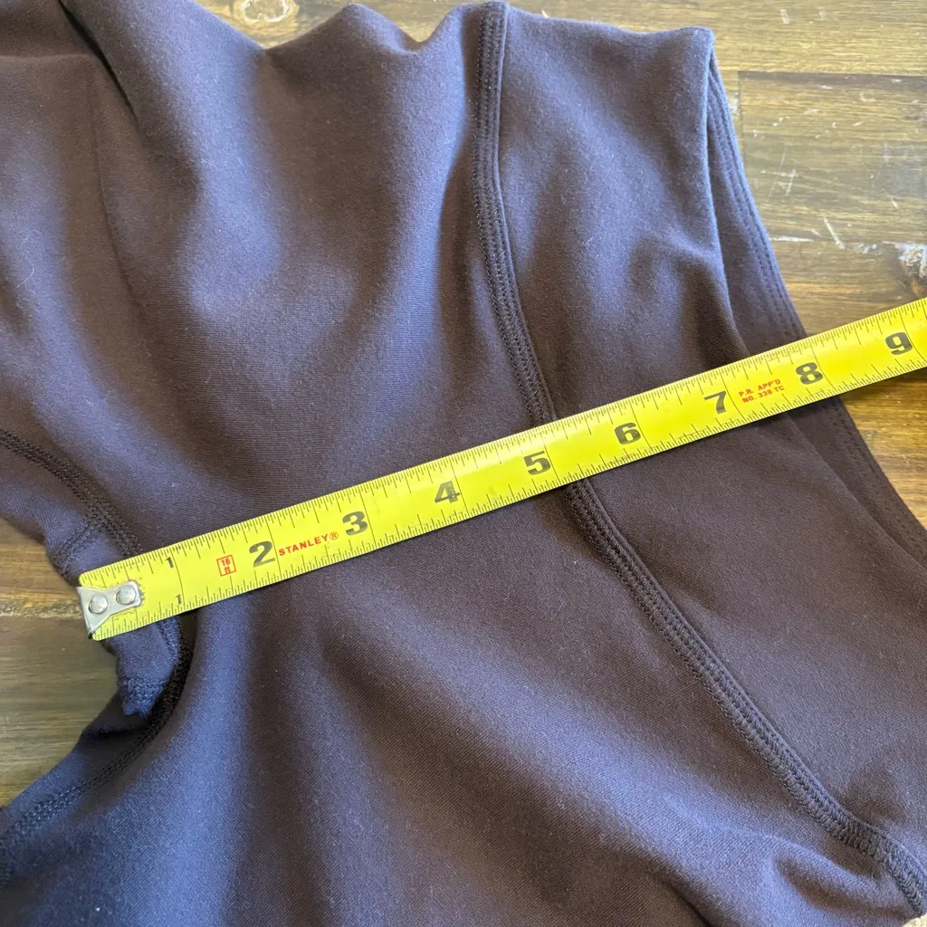 Beyond Yoga Chocolate Brown Mocha Cropped Leggings Capri Cinched Stretch XS - Image 7