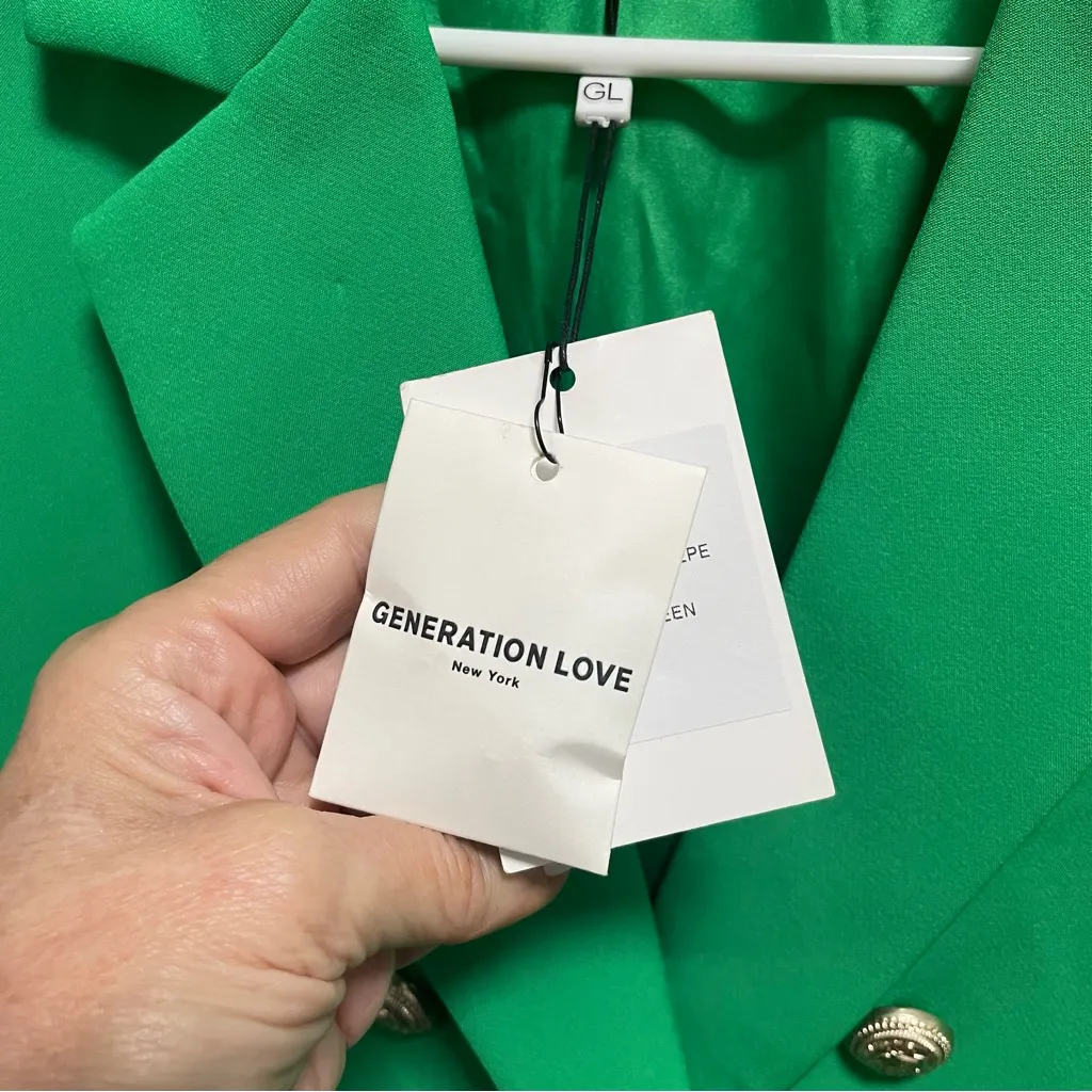 Generation Love NWT  Leighton Double-Breasted‎ Crepe Blazer $385 - Image 4