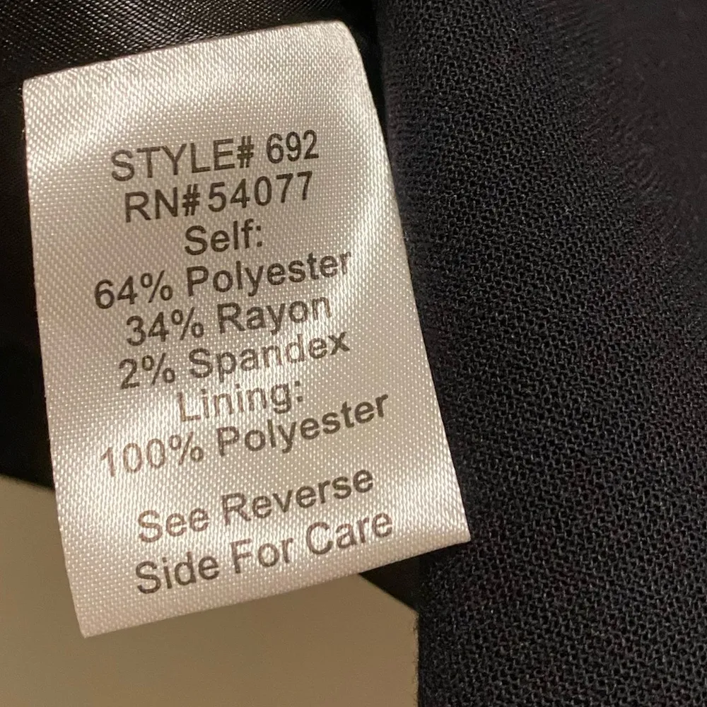 CAbi Black Eclipse Racerback Tuxedo Vest Size Small - Image 8