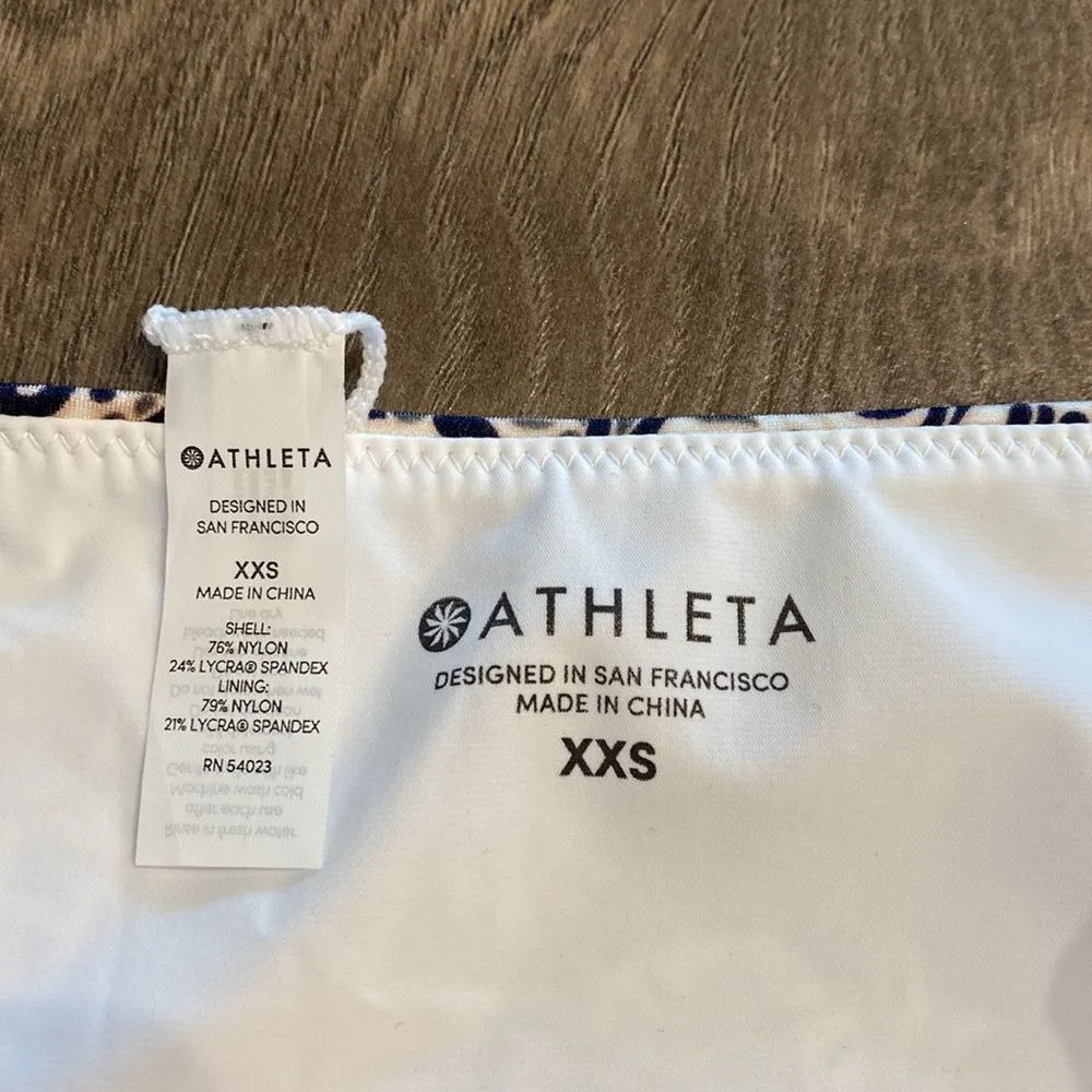 NWOT‎ Athleta Aqualuxe Batik High Waist Floral Swirl Bikini Swim Bottoms Sz XS/S - Image 9