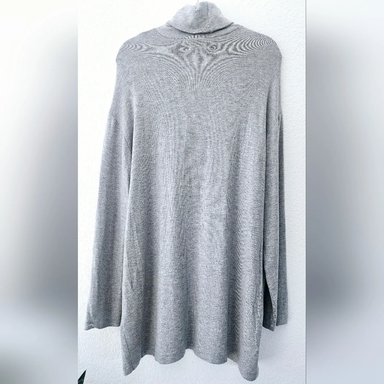 REFORMATION Hazel Turtleneck Stretch Newton Gray Mini Sweater‎ Dress Tunic XL - Image 6