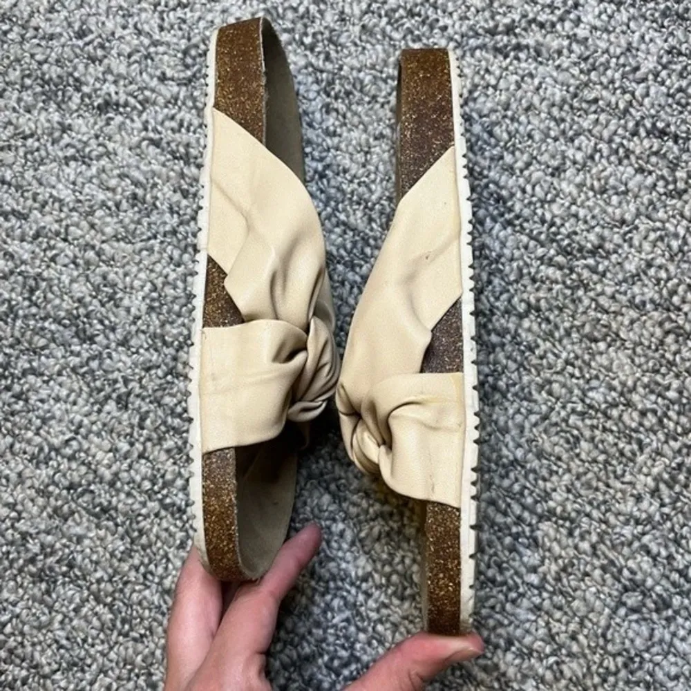 Women’s Cream Knot Slides Size 6 - Image 7