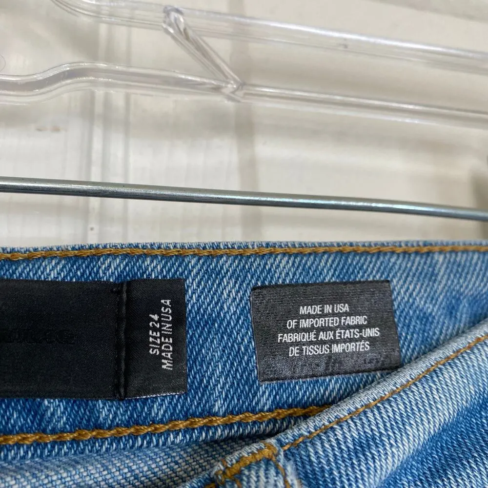 DENIM X Alexander Wang 001 Skinny Jeans Light Denim Fade Size 24 Classic Blue - Image 7