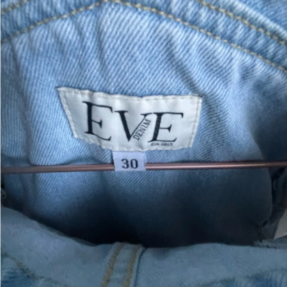 EVE Denim The Olympia Overall in Nolita Light Blue Size 30 - Image 5
