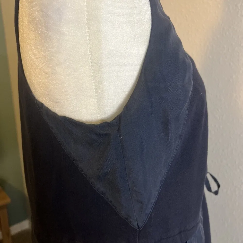 JCrew Silk/Cotton Racerback Dress Navy Size 2 - Image 6