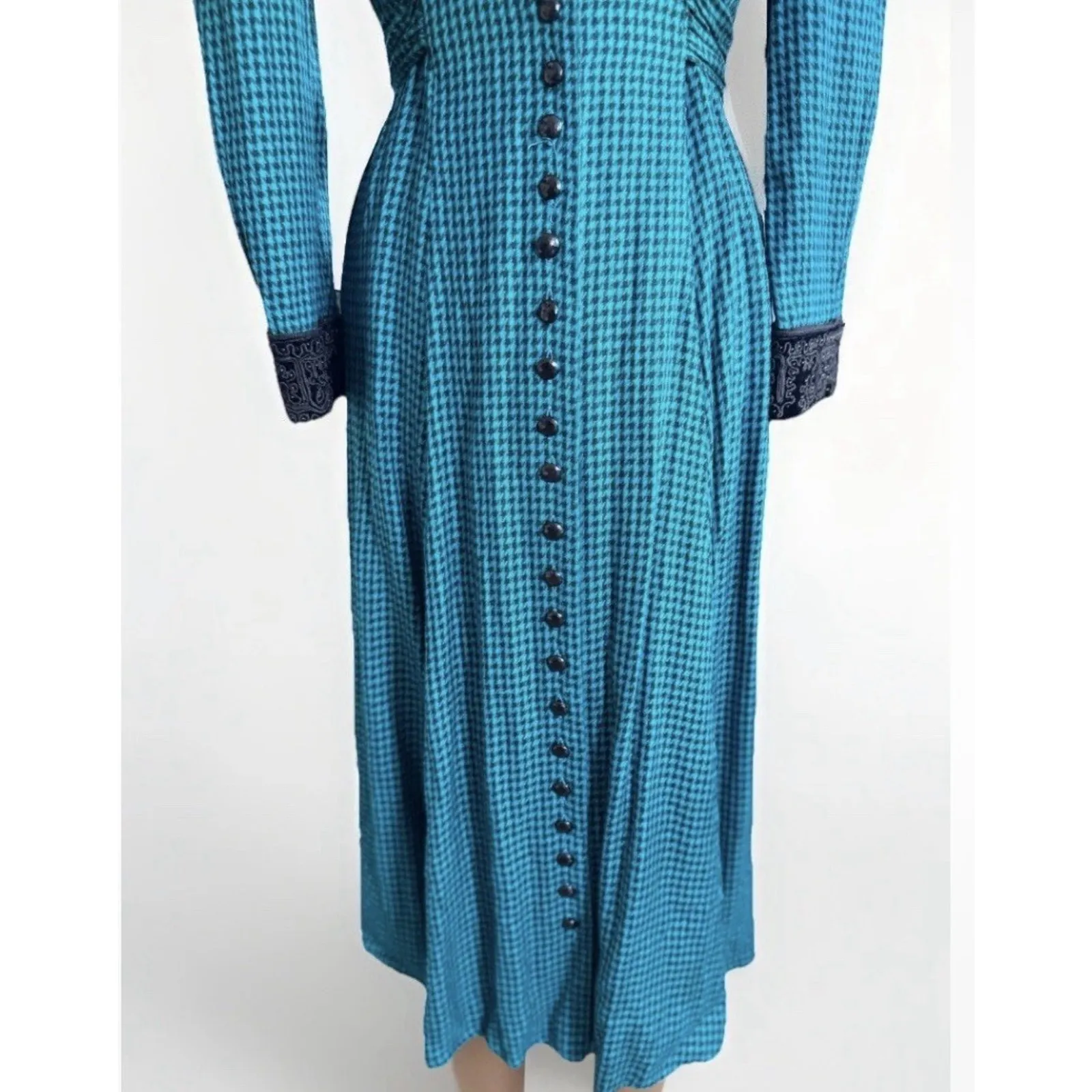 Vintage Sarah Elizabeth Dress Size 12 Blue - Image 2