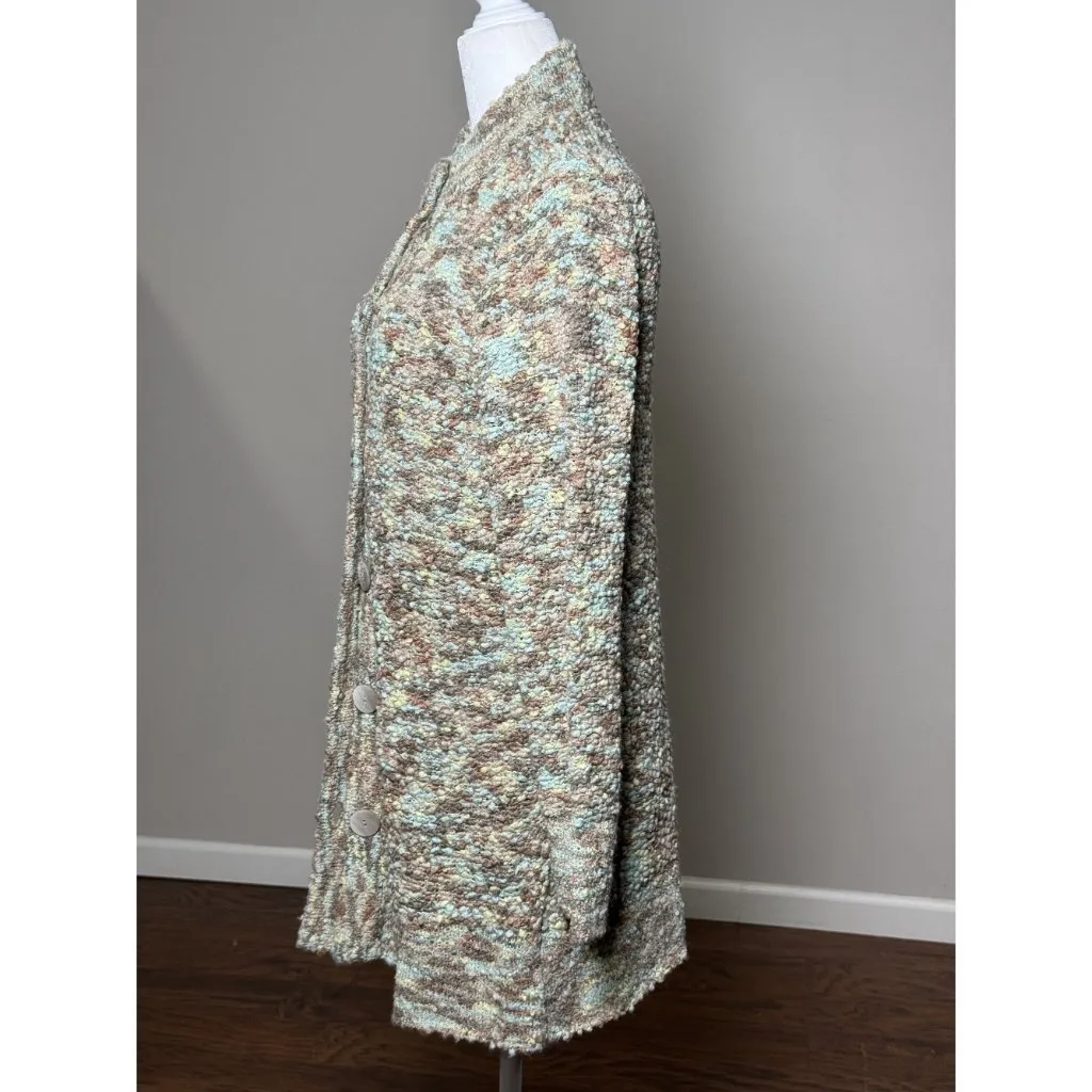 JH COLLECTIBLES Womens M Wool Blend Longline Cardigan Sweater Jacket Brown Beige Size M - Image 2