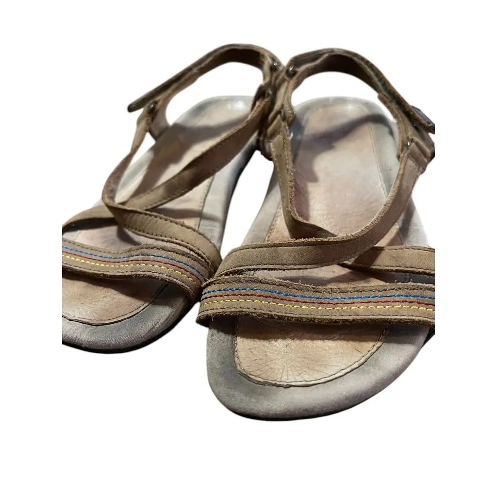 Jambu Terra Fusion Dune Sandals Womens 6M Design‎ Tan Mary Jane Comfort Stripy - Image 7