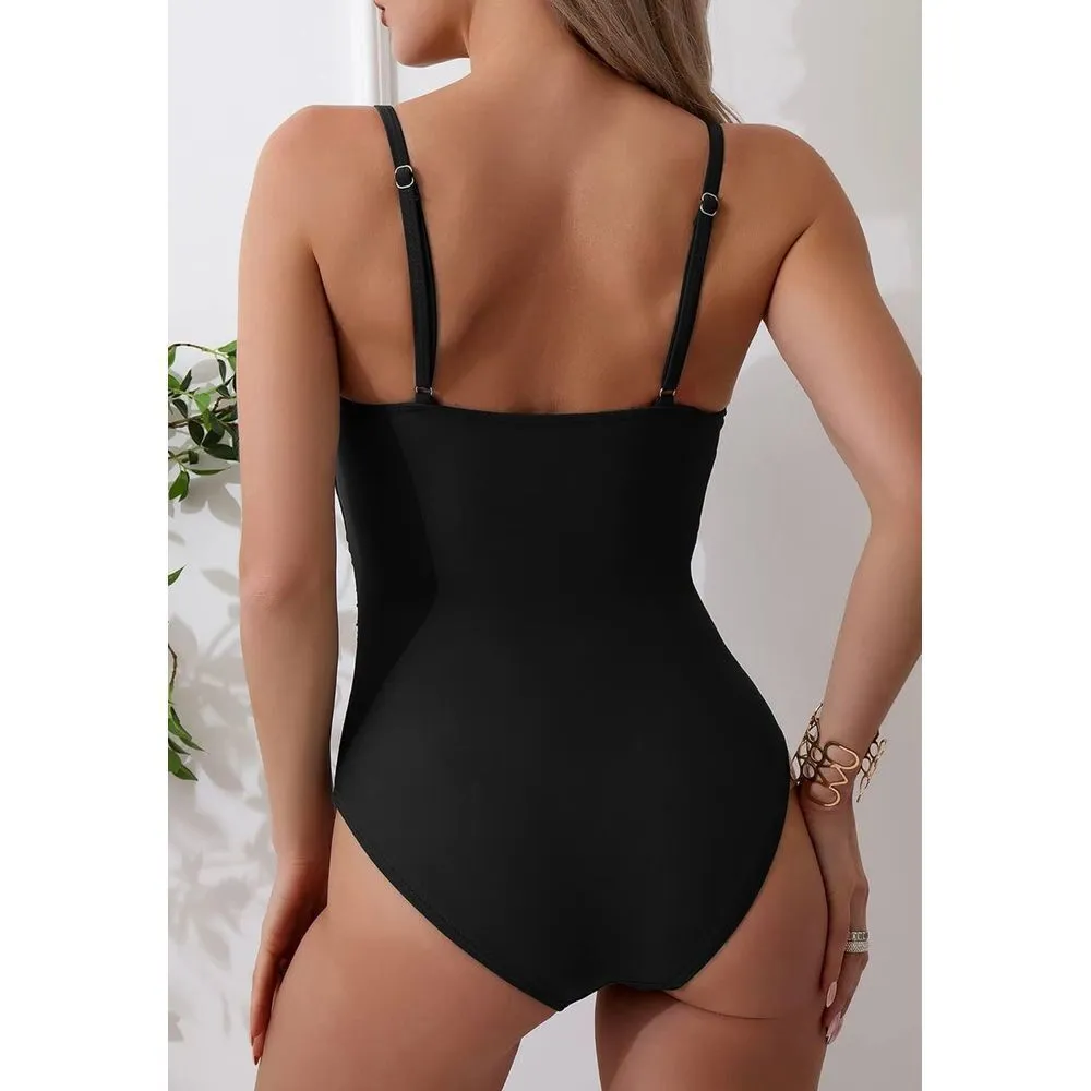 Eomenie One Piece Swimsuits Tummy Control Ruched‎ Bathing Suit 1 Piece A - Image 3