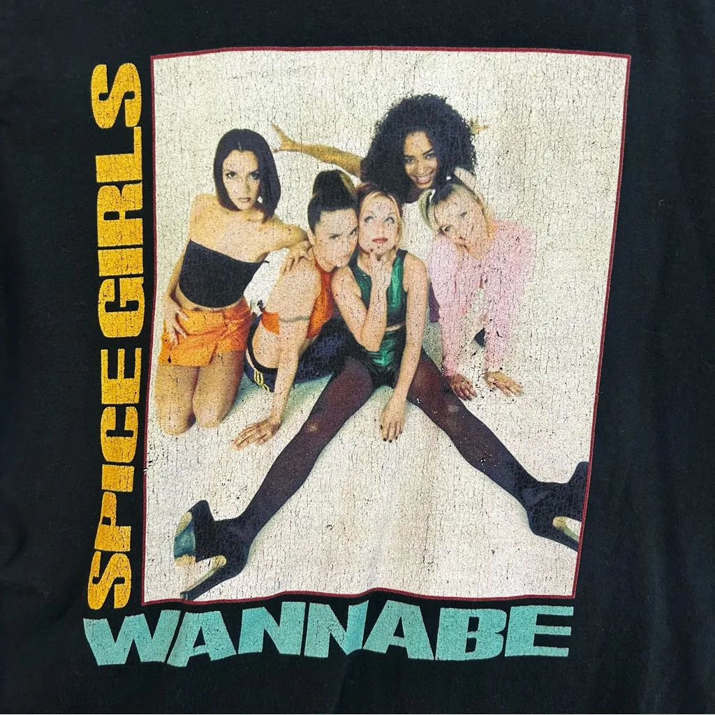 Spice Girls Y2K Wannabe Black Short Sleeve Tee/T - Image 2