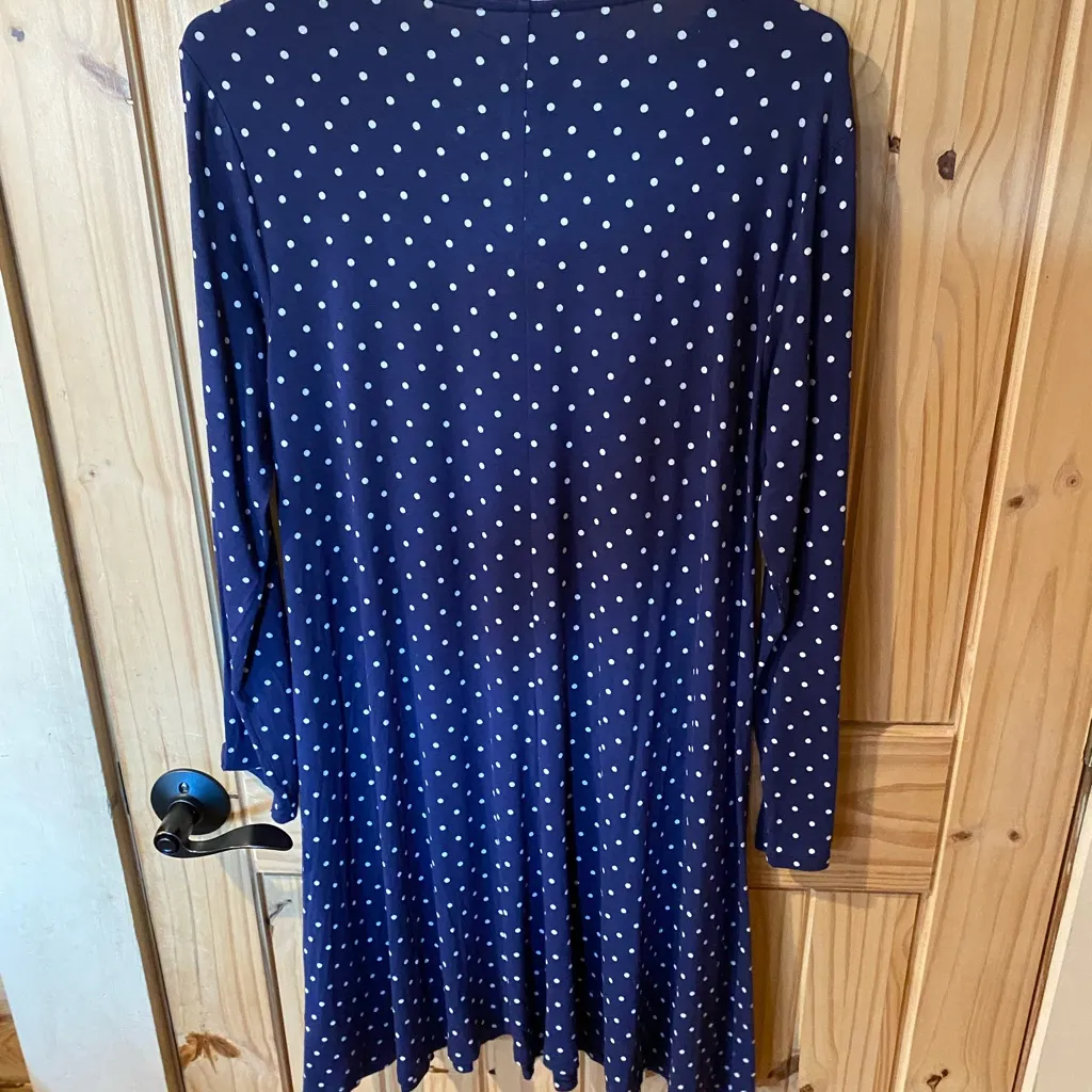 Old Navy Dark Blue Dress with White Dots - Image 4