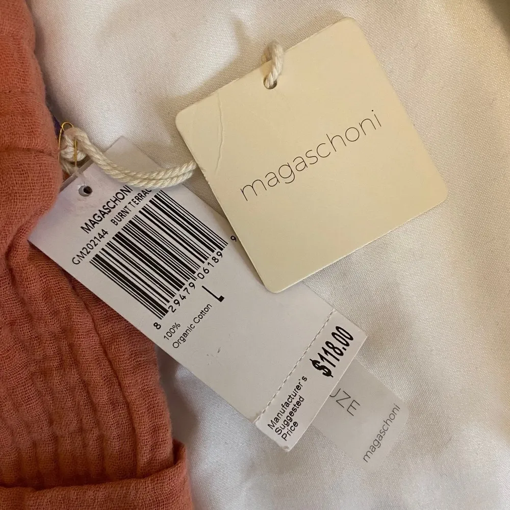 Magaschoni Coral Brushed Textured Cotton Shorts Sz Large - Image 7