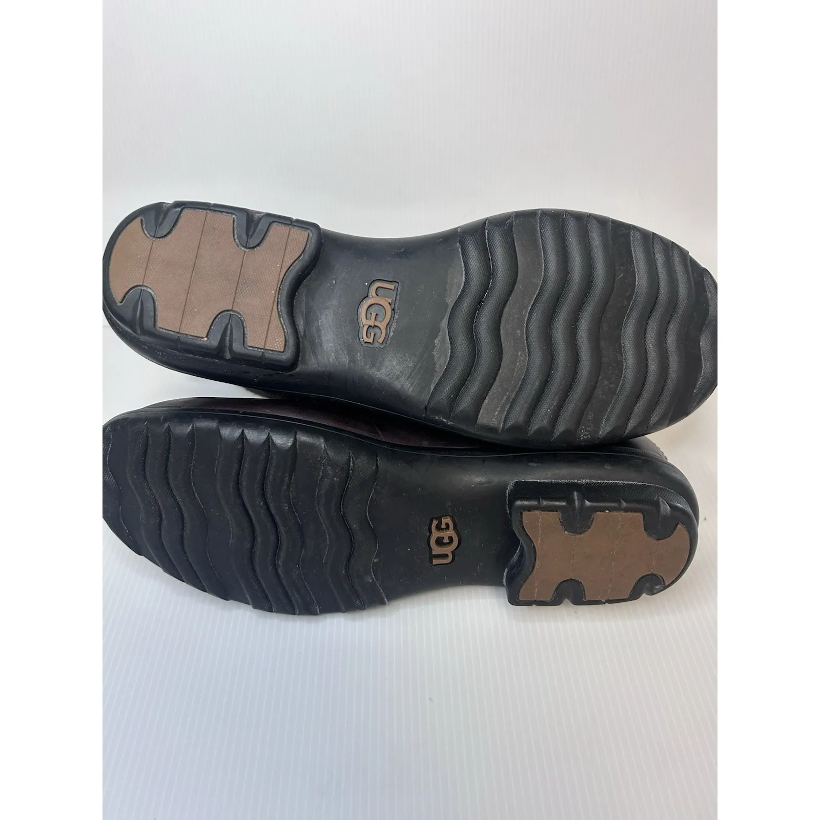 UGG HAPSBURG Lace Up Wool Boot Shoe 9.5US STOUT Brown Leather & Wool $150 MSRP - Image 9