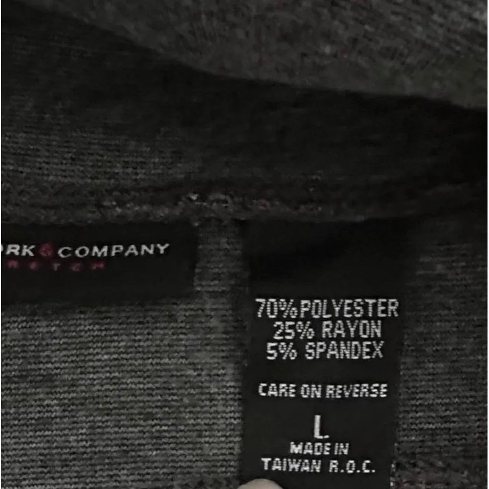 New York & Company Women's Gray Soft Touch Fleece Cowl Neck Sweater Cozy Chic - Image 5