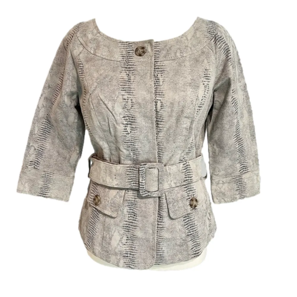 Newport News snakeskin print leather jacket, EUC, no flaws, size 4 - Image 14