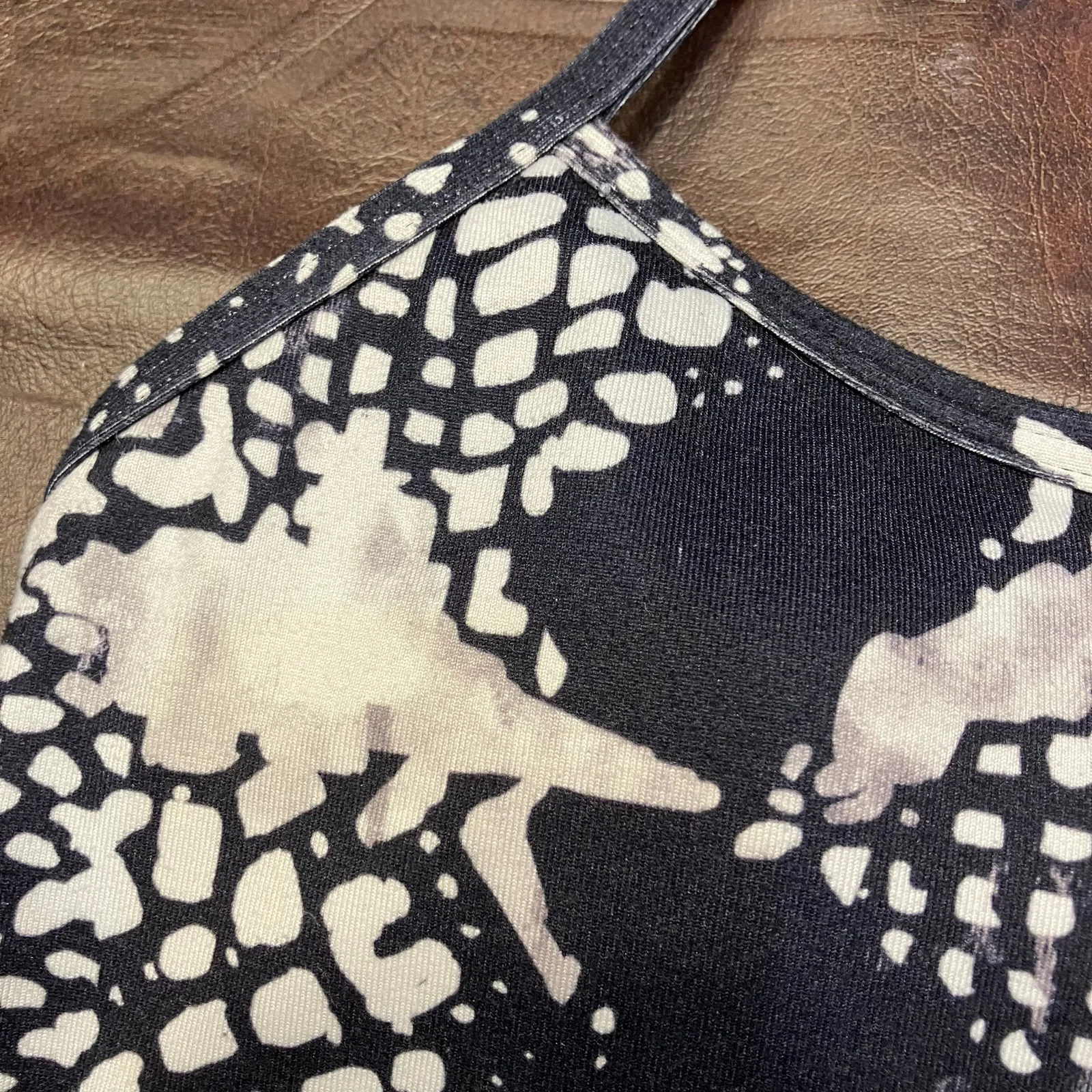 Lululemon Power Y Tank Top Size 4 Black White Abstract‎ Built - Image 7