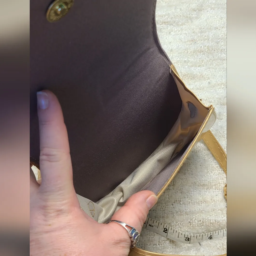 Gold Quilted Kitty Crossbody | What You Get When You Cross Versace & Sanrio - Image 6