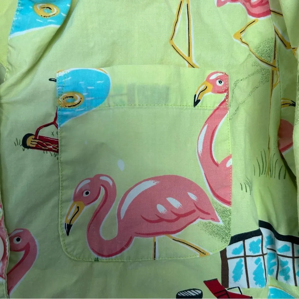 Nick & Nora Poolside Flamingo Pajama Top Size Small - Image 8