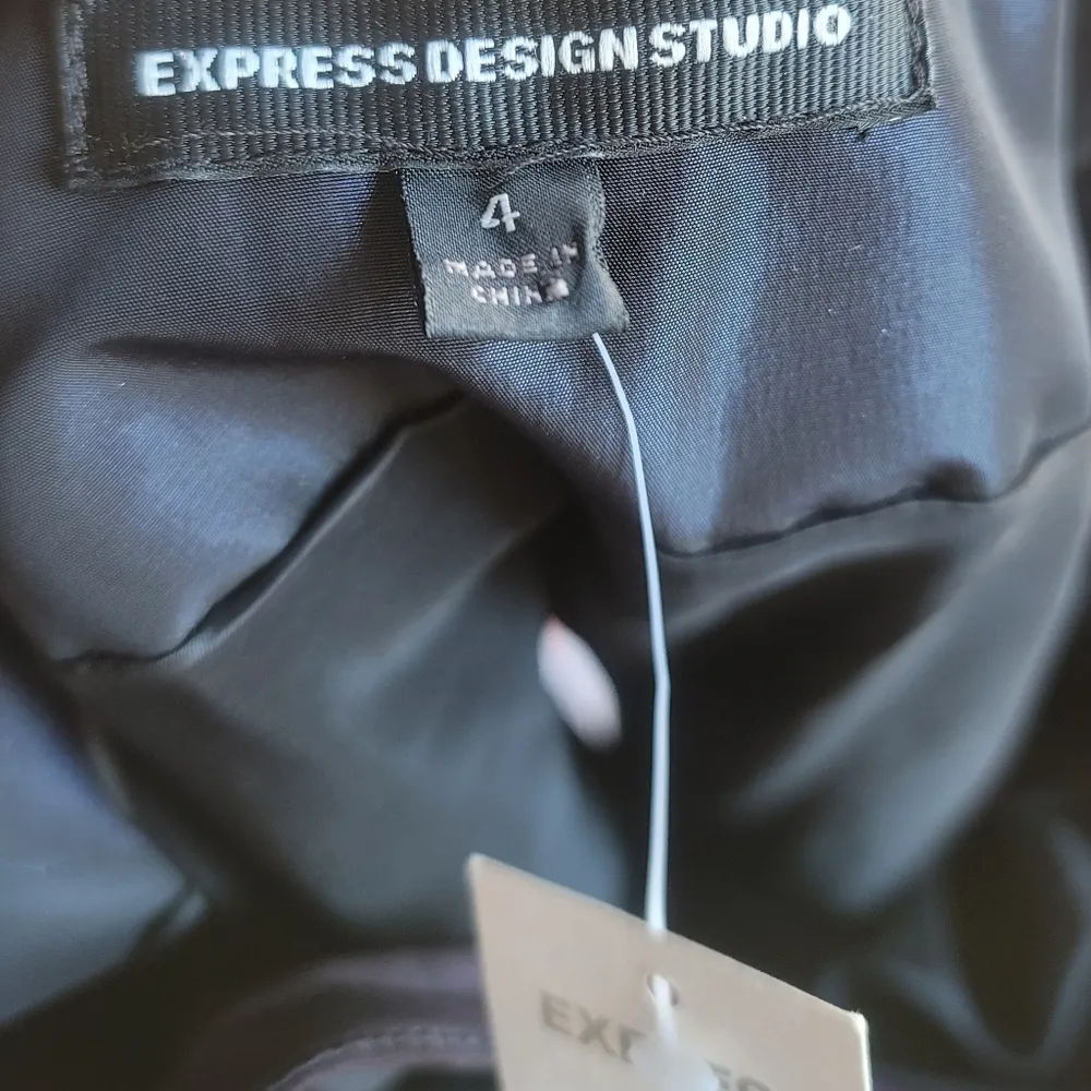 🔥SALE🔥NWT! Express Purple Black Iridescent Pleated Taffeta Skirt 4 - Image 2