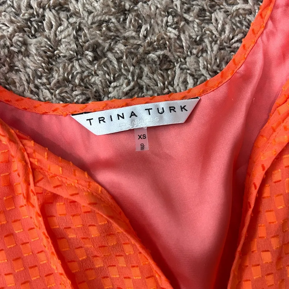 Trina Turk  Mahalo Dress Sz XS Silk Blend Mini Dress - Image 7