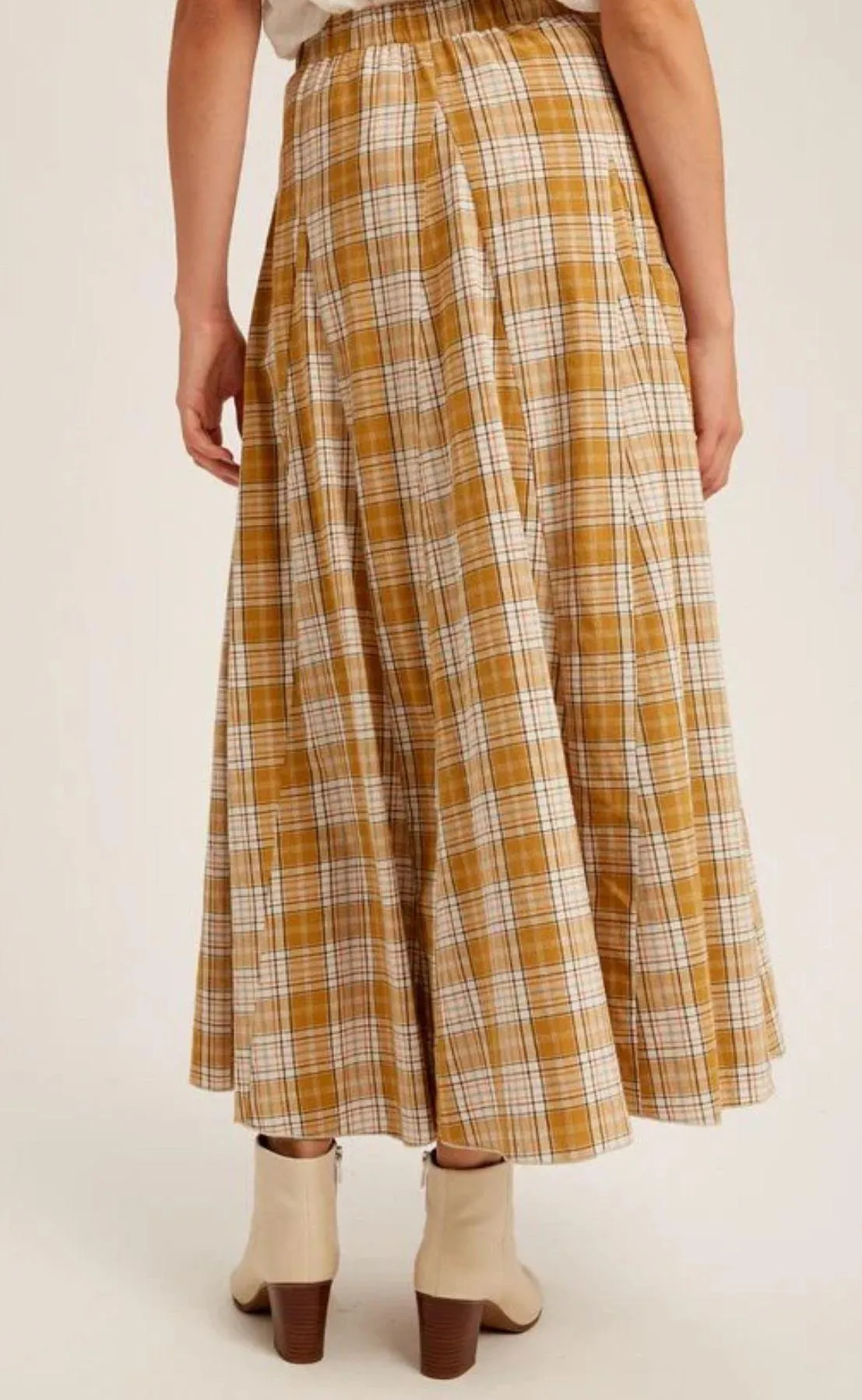 Plaid Midi Skirt - Image 2