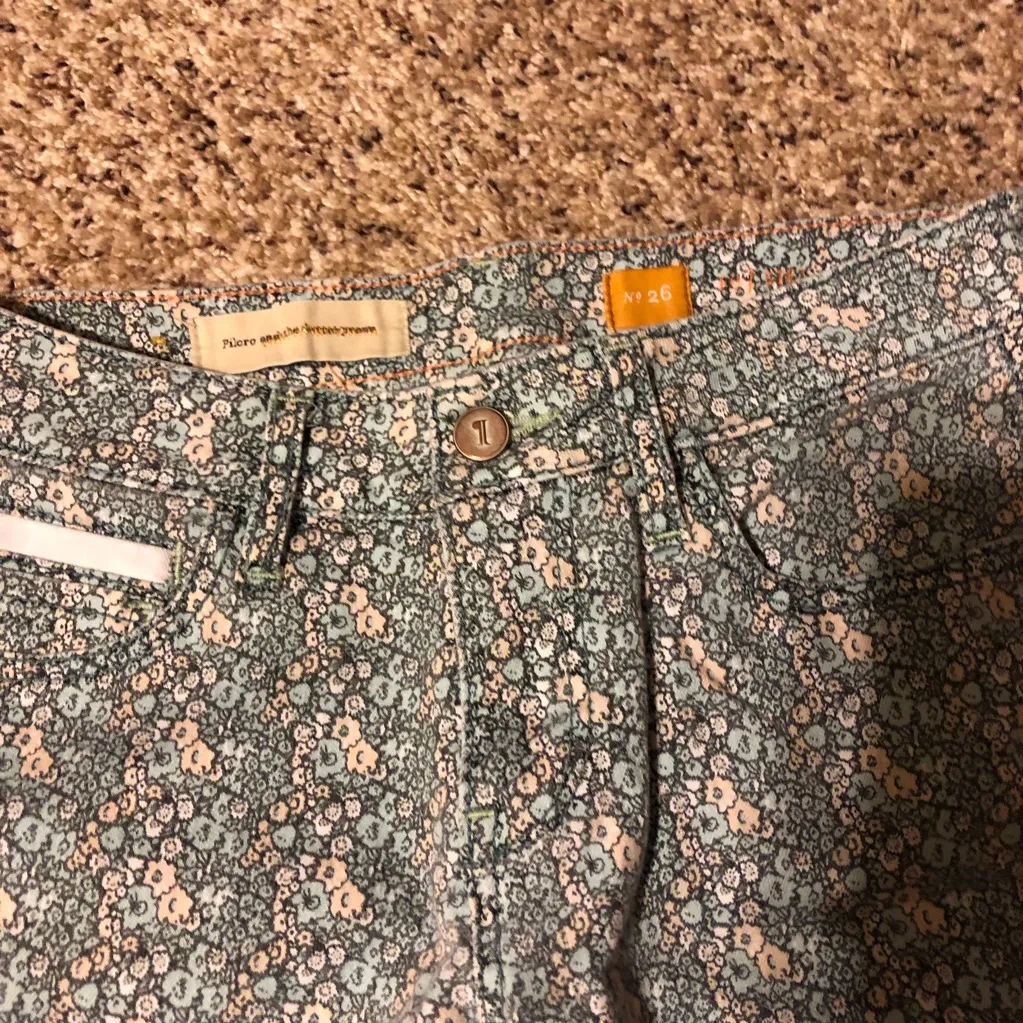 ❤️ Anthropologie Pilcro Floral print skinny straight leg jeans - Image 2