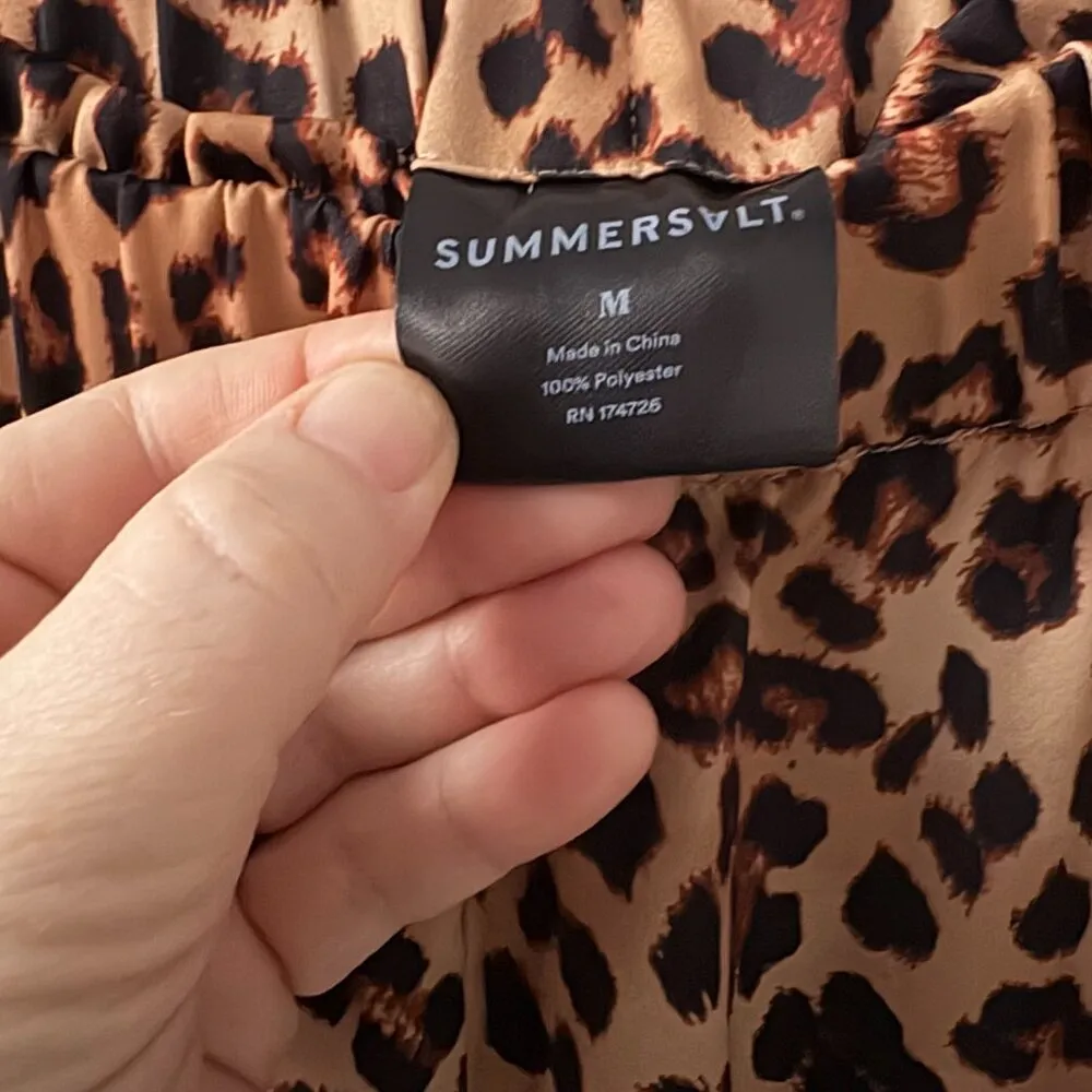 Summersalt  the Perfect Palazzo Pants in leopard print, size medium - Image 2