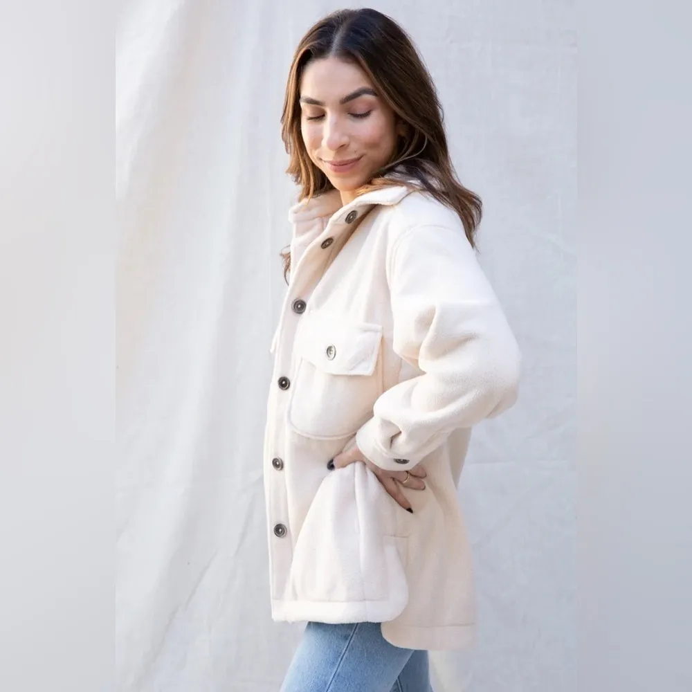 NIA Fleece Shacket Size M NWT Size M - Image 6