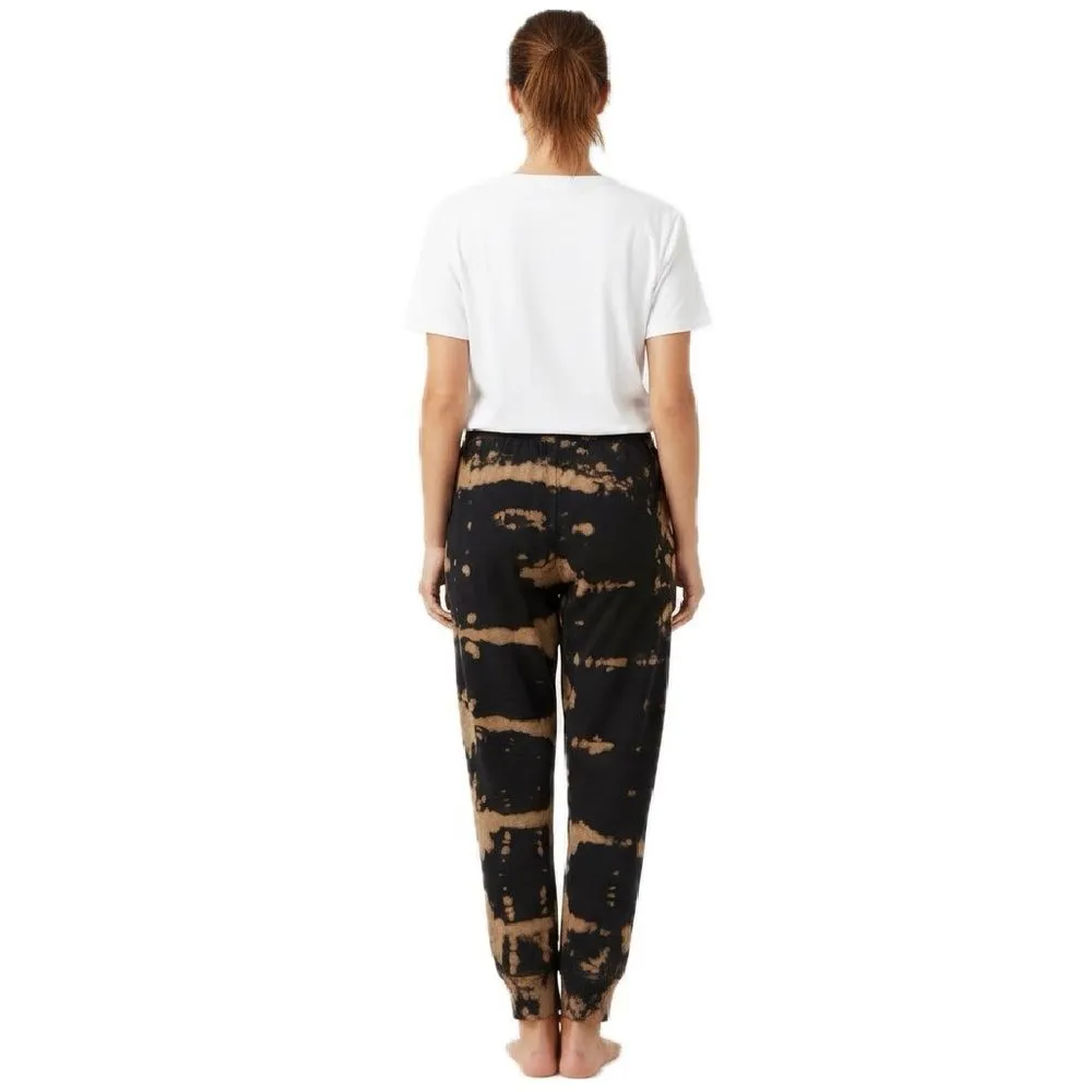 Hand Dyed Essential Elements Black & Orange Splatter Reverse Tie-Dye Joggers Med - Image 3
