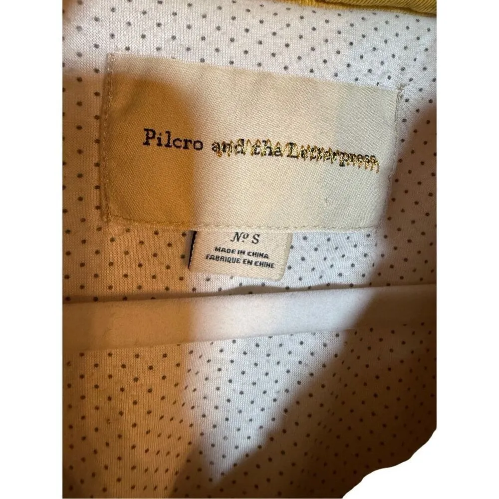 Anthropologie Pilcro and the Letterpress Puffy Quilted Mustard Yellow Vest Zip-u - Image 4