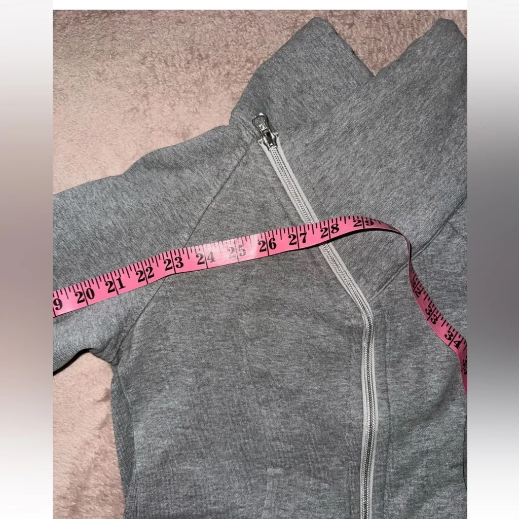 Lululemon Women’s Asymmetrical Scuba Full‎ Zip Jacket Gray Size 4 - Image 8
