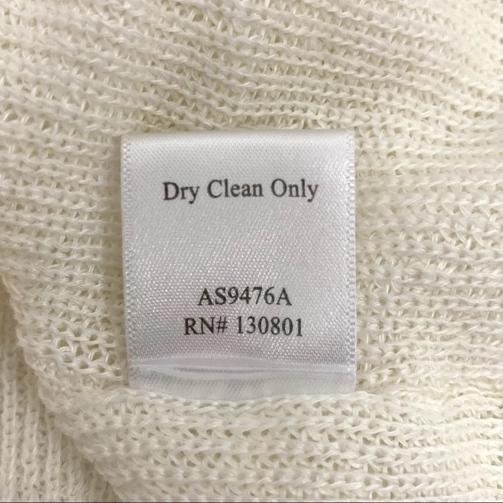 A.L.C. Italian Yarn Split Back Linen-Blend Long Sleeve Sweater Top Casual Size S - Image 6