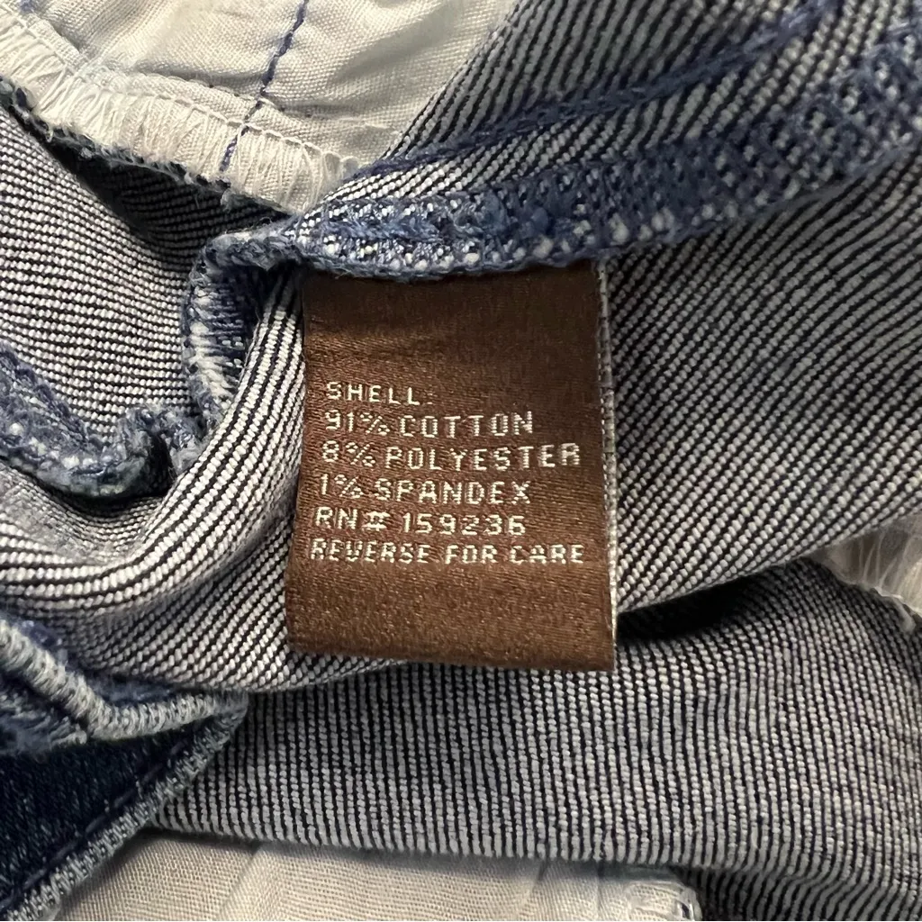 J McLaughlin Womens Emmie Baby Bootcut Jeans Size 14 High Waist Stretch Preppy Blue - Image 9