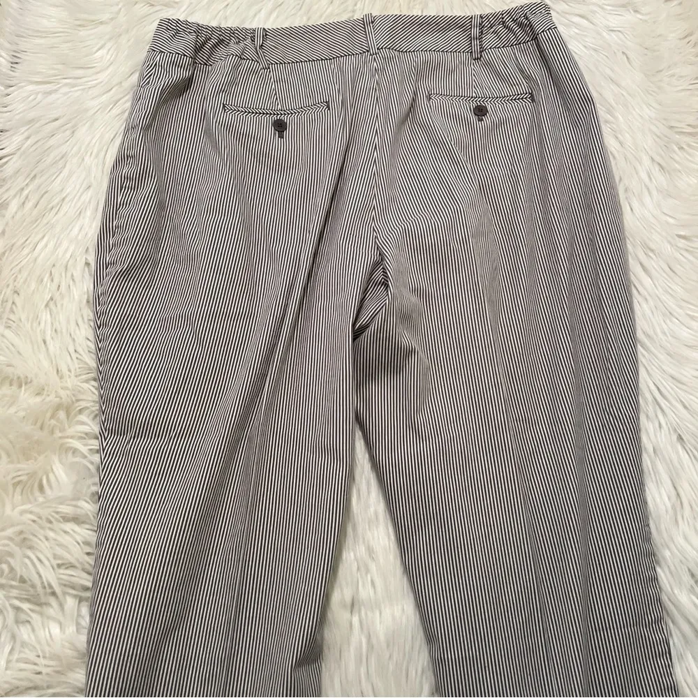 Talbots Curvy Chino Pant Gray White Pinstripes 18WP - Image 7