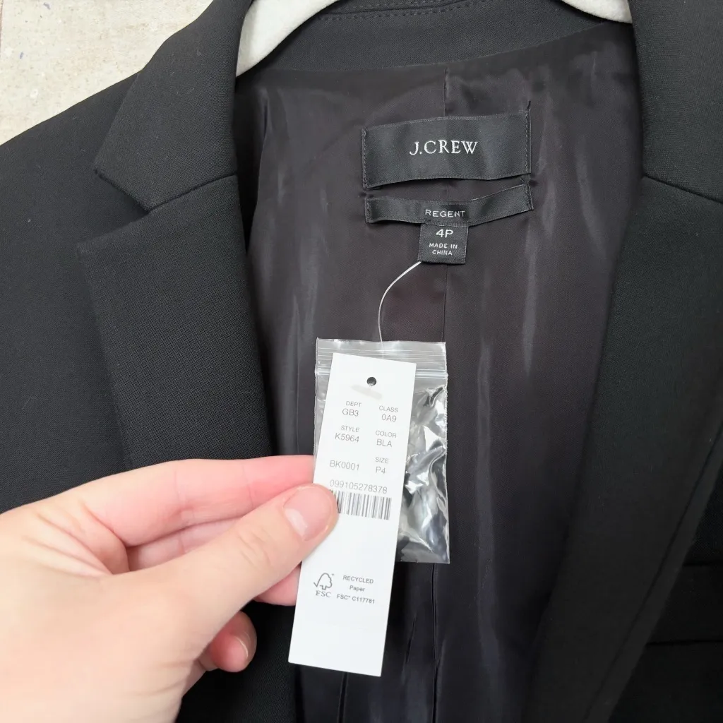 J Crew Regent Blazer in Four-Season Stretch - Image 3