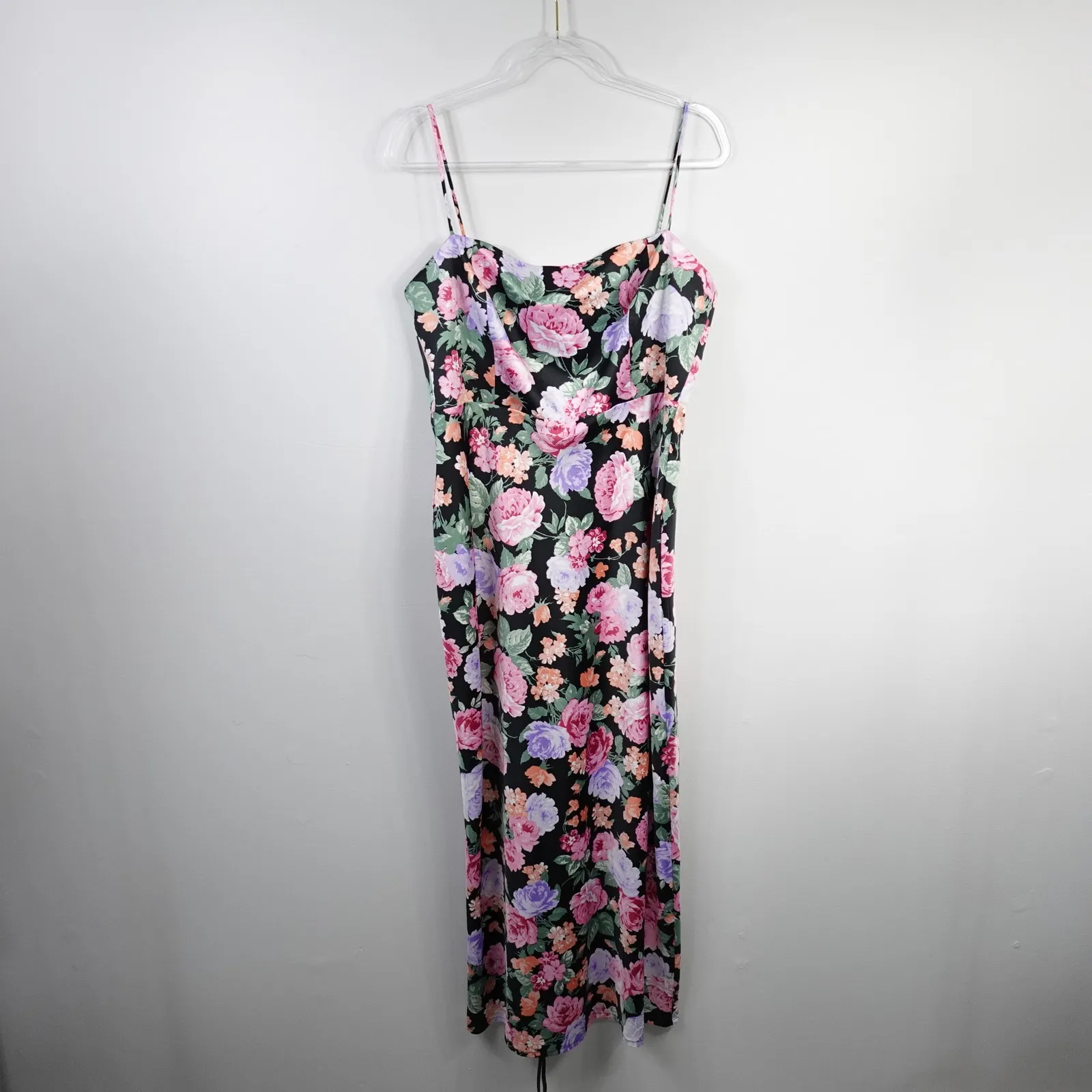 Park & Fifth Maxine Dress in Eden Black Floral Satin New size XL - Image 4