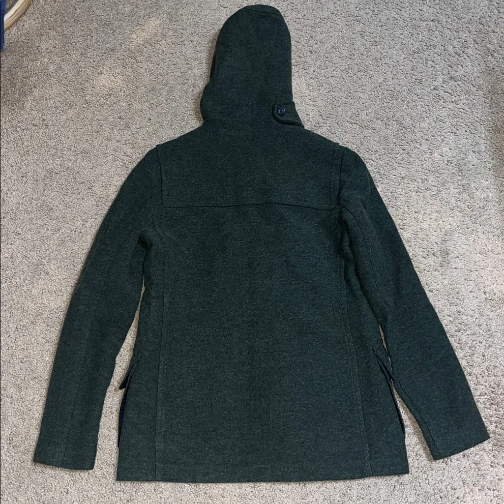 Theory Camire Honorum Wool Blend Toggle Coat Hood Green Small ASO Gilmore Girls - Image 5