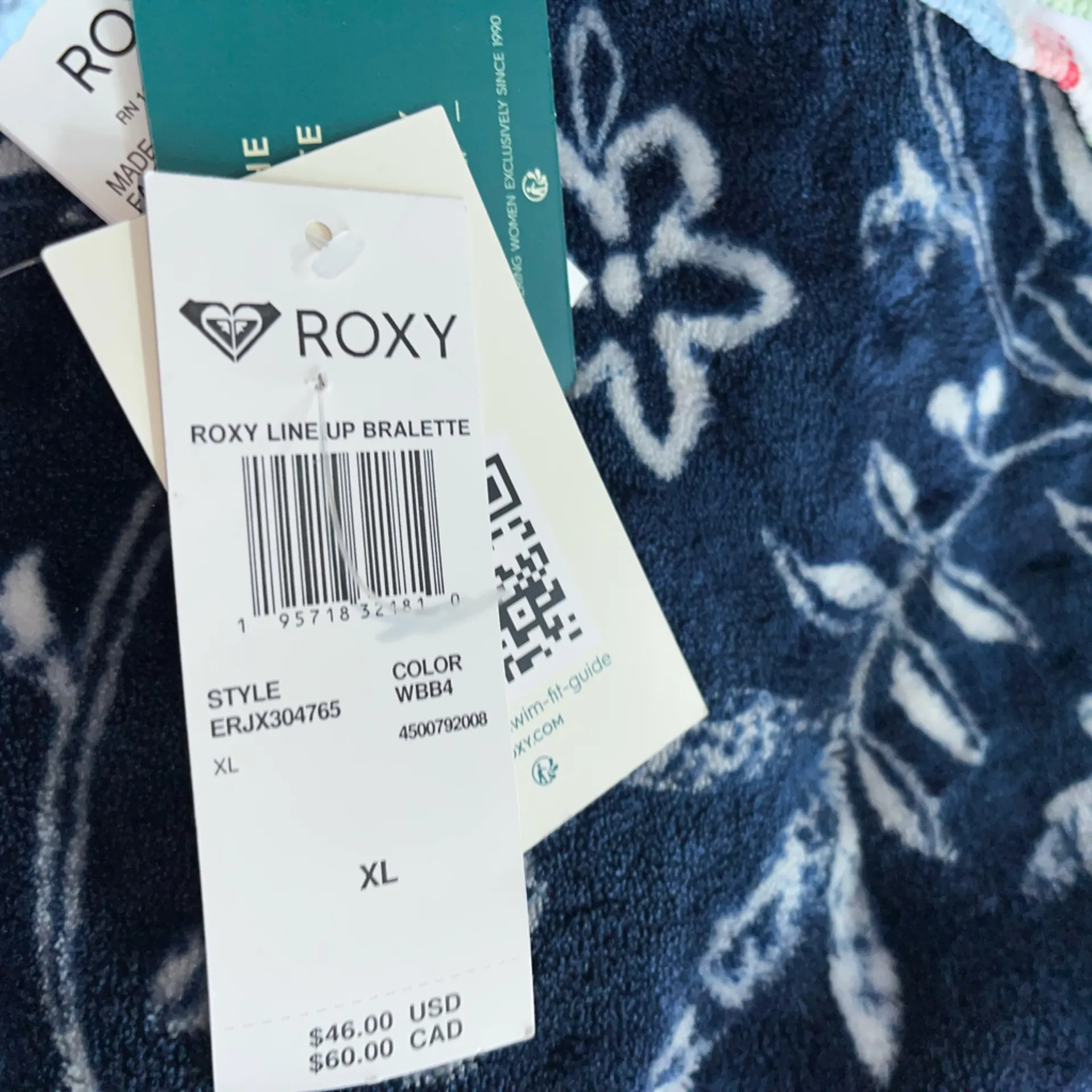 NWT! Roxy Juniors' Line up Bralette Bikini Top - Image 7