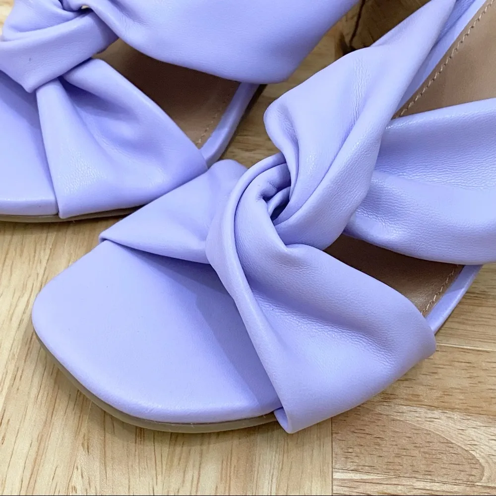 DV Dolce Vita “Milna” Light Purple Knot Slide Woven Heels Sandals Size 7 - Image 10