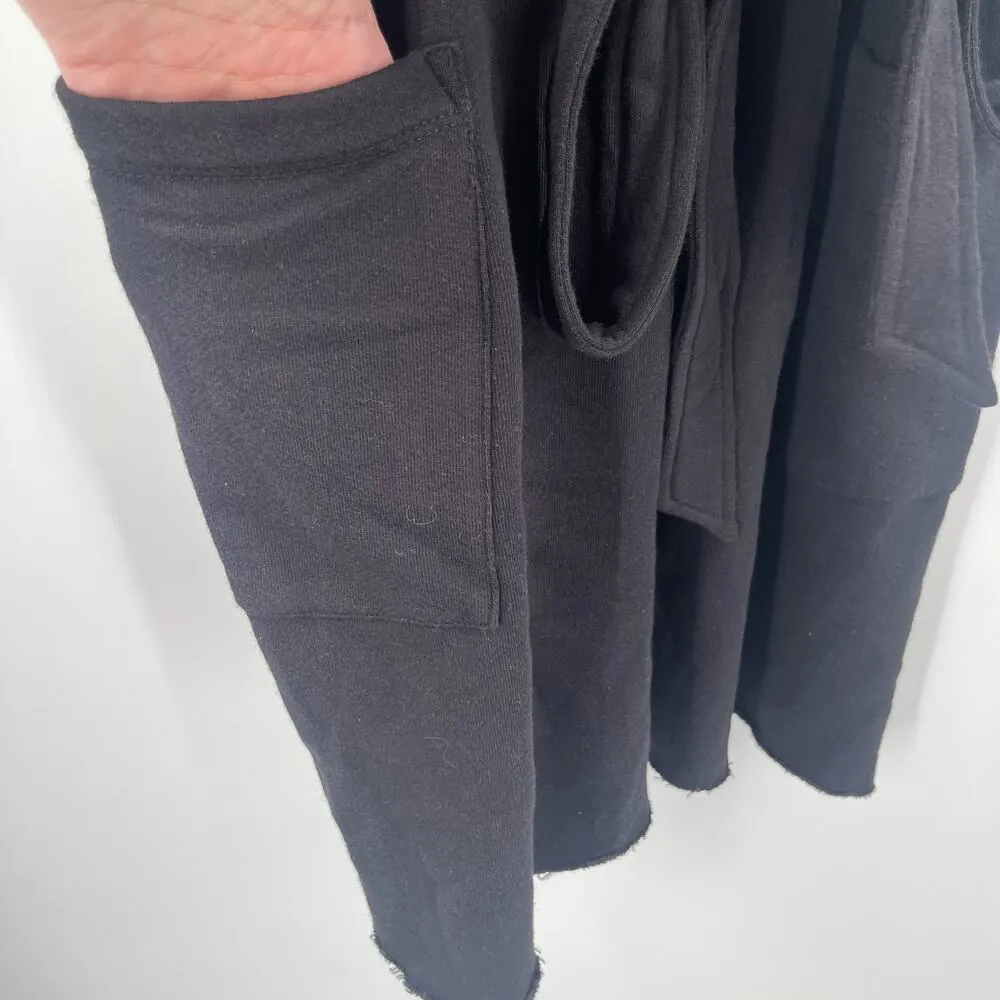 JAK & RAE Dress Size Small Black Jumper Dress Casual Comfy Belted Tank Pockets - Image 7