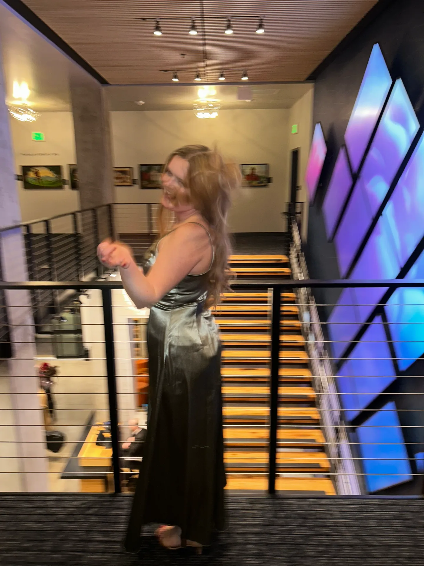 Green Satin Prom / Bridesmaid Dress Size M - Image 10