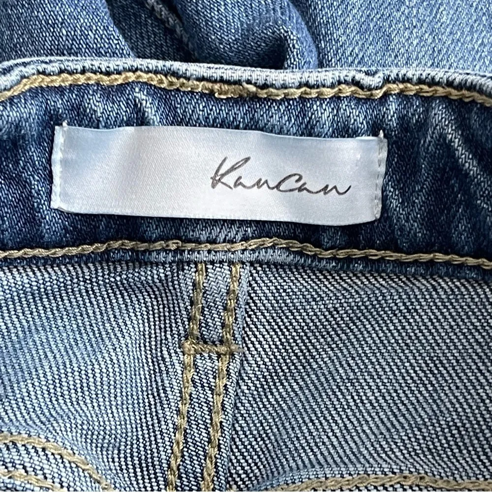 KanCan Renton High Rise Slim Straight Jeans Women’s Size 5/26 Distressed Blue - Image 9