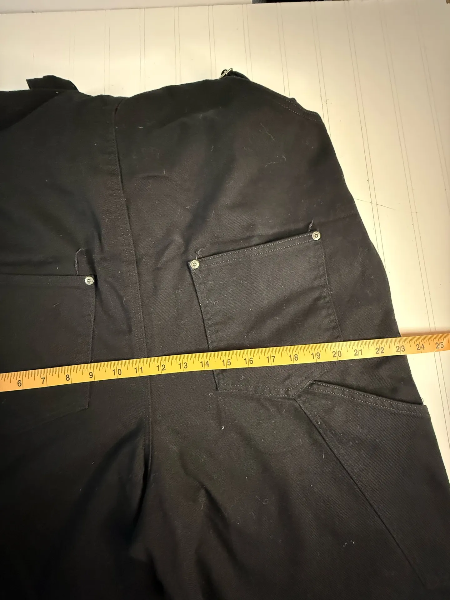 Vintage Harley-Davidson Denim Bib Overalls L Made in USA Black Jeans Workwear - Image 7