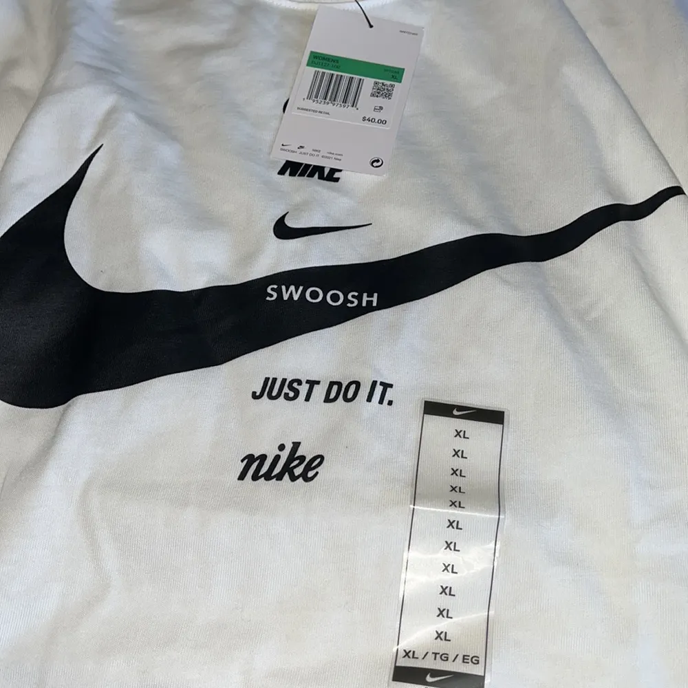 NWT NIKE SWOOSH JUST DO IT RELAXT FIT T SHIRT WHITE XL - Image 8