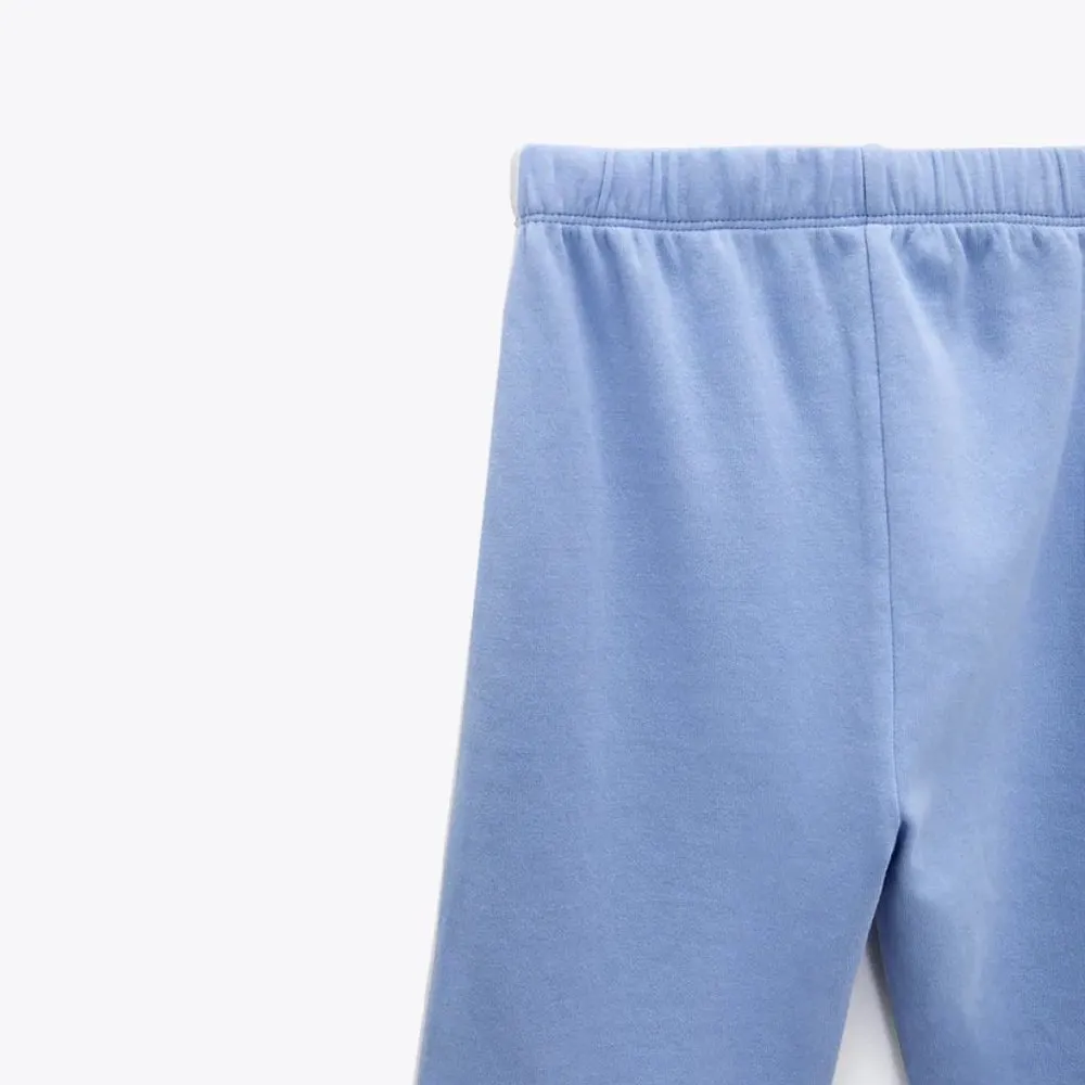 NWT Zara Piped Bike Shorts Blue - Image 5