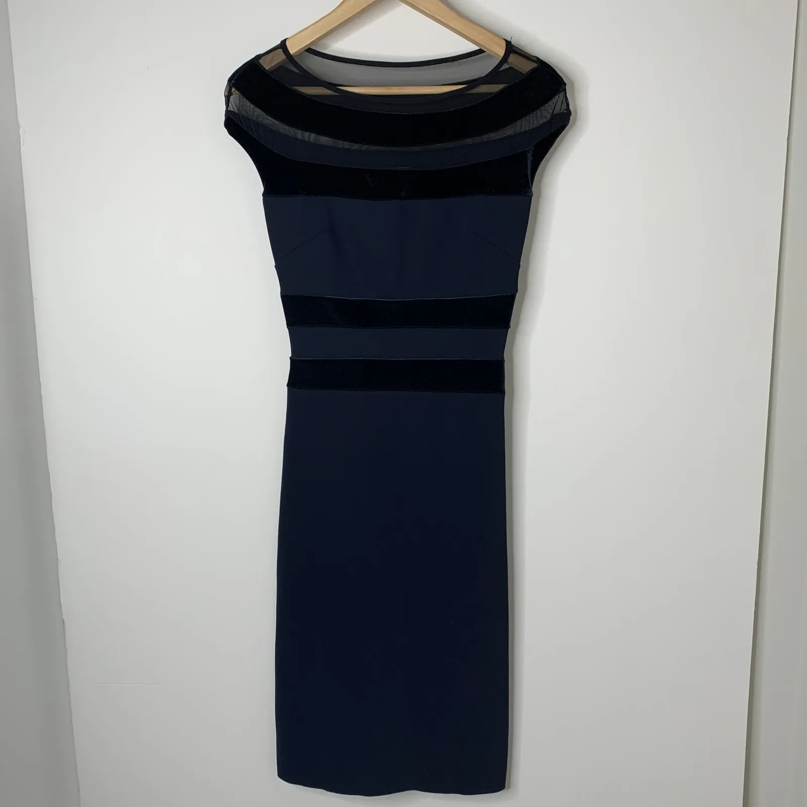 Chiara Boni La Petite Robe Bateau Neckline Midi Length Dress Womens Size 38 - Image 5