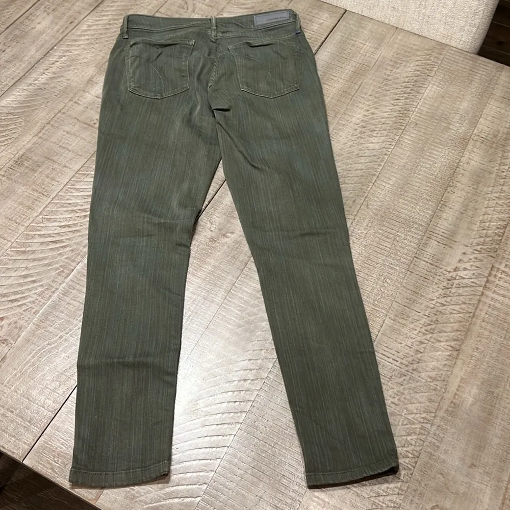 Calvin Klein Ankle Skinny / Green Midrise Stretch Denim Crop Capri Jeans Size 6 - Image 4