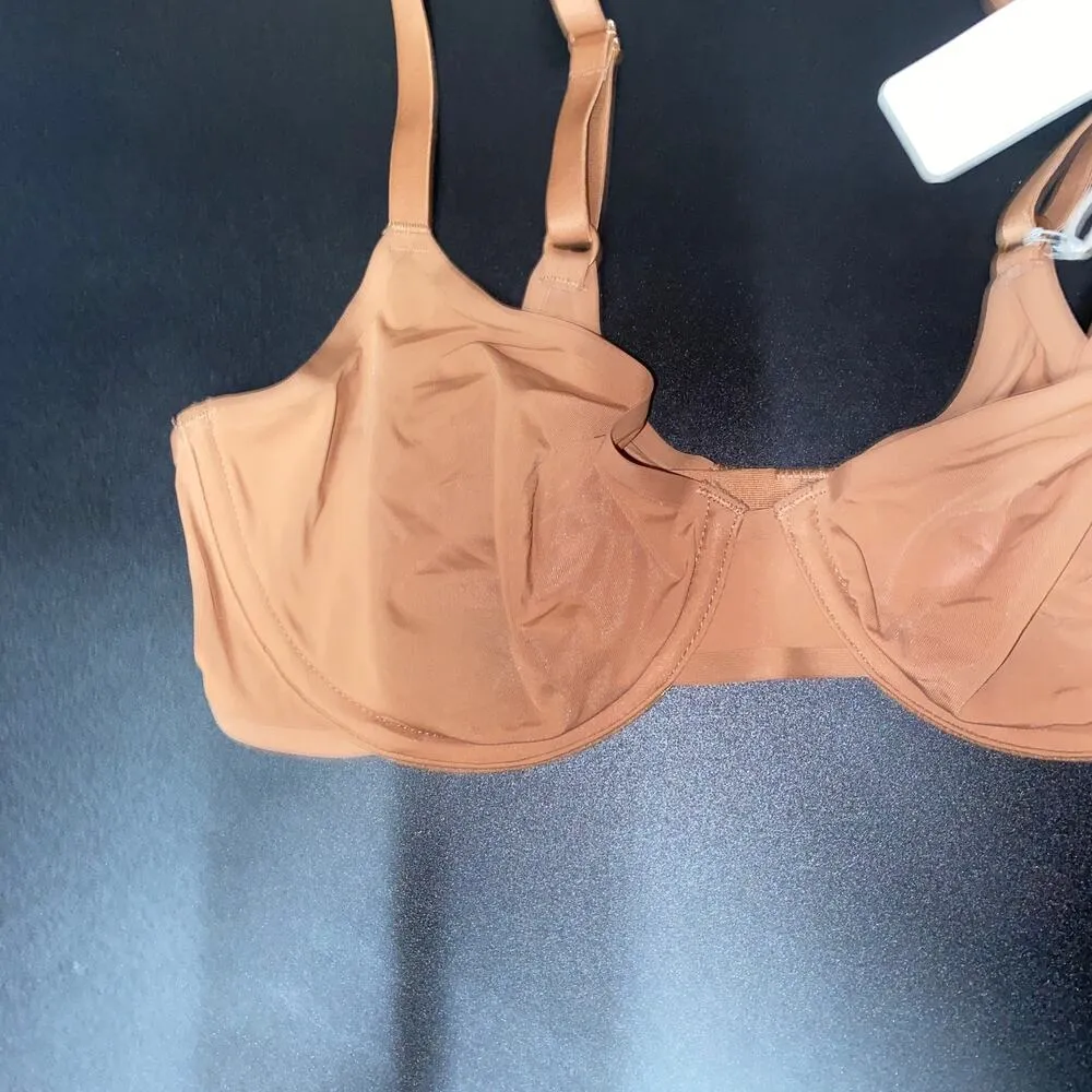 New NWT Aerie Smoothez Tan Brown Mesh Unlined Balconette Bra Women's Size 32C - Image 4
